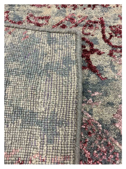 Artisan Dakota Silver Lilac Transitional Knotted Rug - Rugs - Artisan - Atlanta Designer Rugs