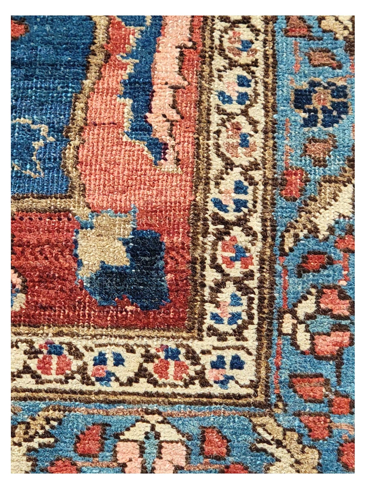 Artisan Annette  Navy Rust Antique Knotted Rug