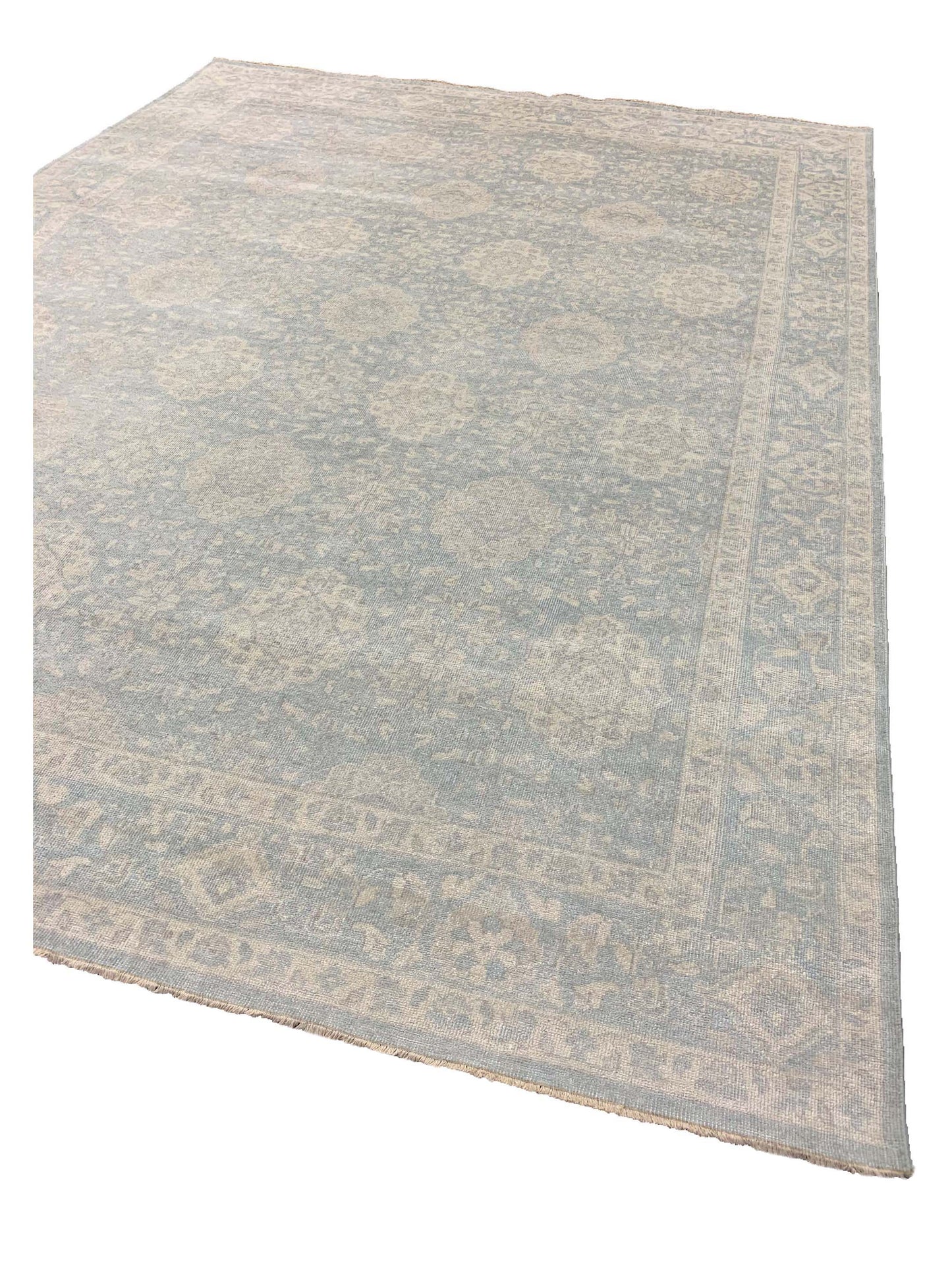 Artisan Hilary  Lt.Blue  Traditional Knotted Rug