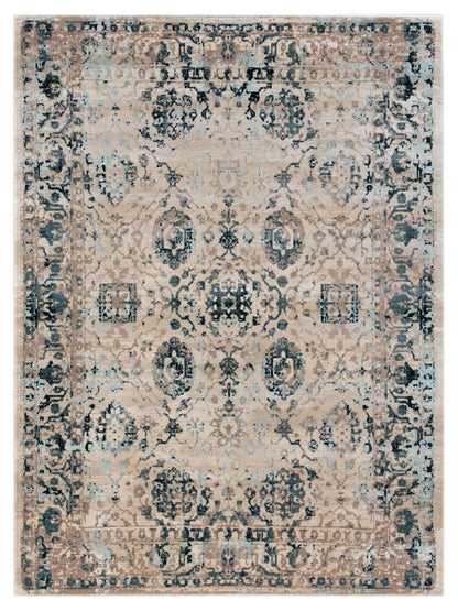 Artisan Julia Aqua Ivory Transitional Machinemade Rug - Rugs - Artisan - Atlanta Designer Rugs