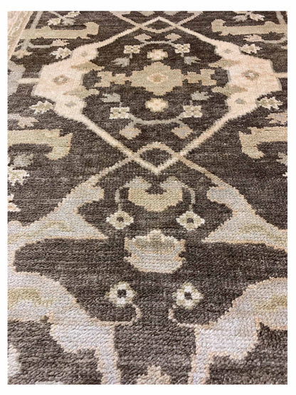Artisan Emma Brown Ivory Traditional Knotted Rug - Rugs - Artisan - Atlanta Designer Rugs