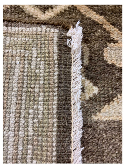 Artisan Emma Brown Ivory Traditional Knotted Rug - Rugs - Artisan - Atlanta Designer Rugs