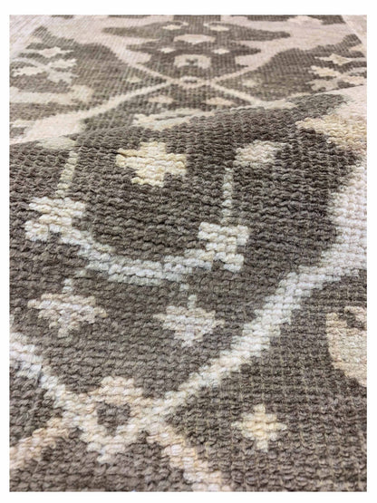 Artisan Emma Brown Ivory Traditional Knotted Rug - Rugs - Artisan - Atlanta Designer Rugs