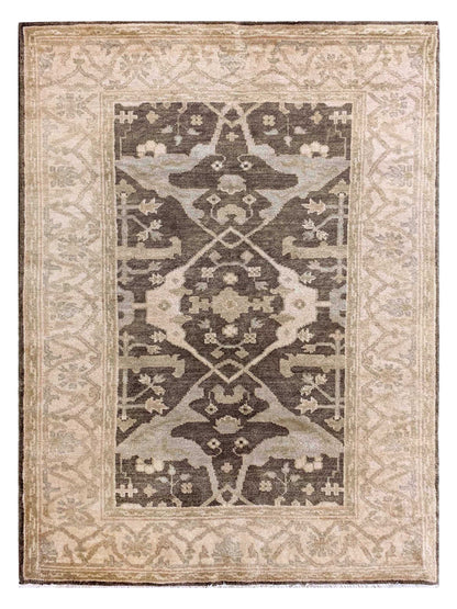 Artisan Emma Brown Ivory Traditional Knotted Rug - Rugs - Artisan - Atlanta Designer Rugs