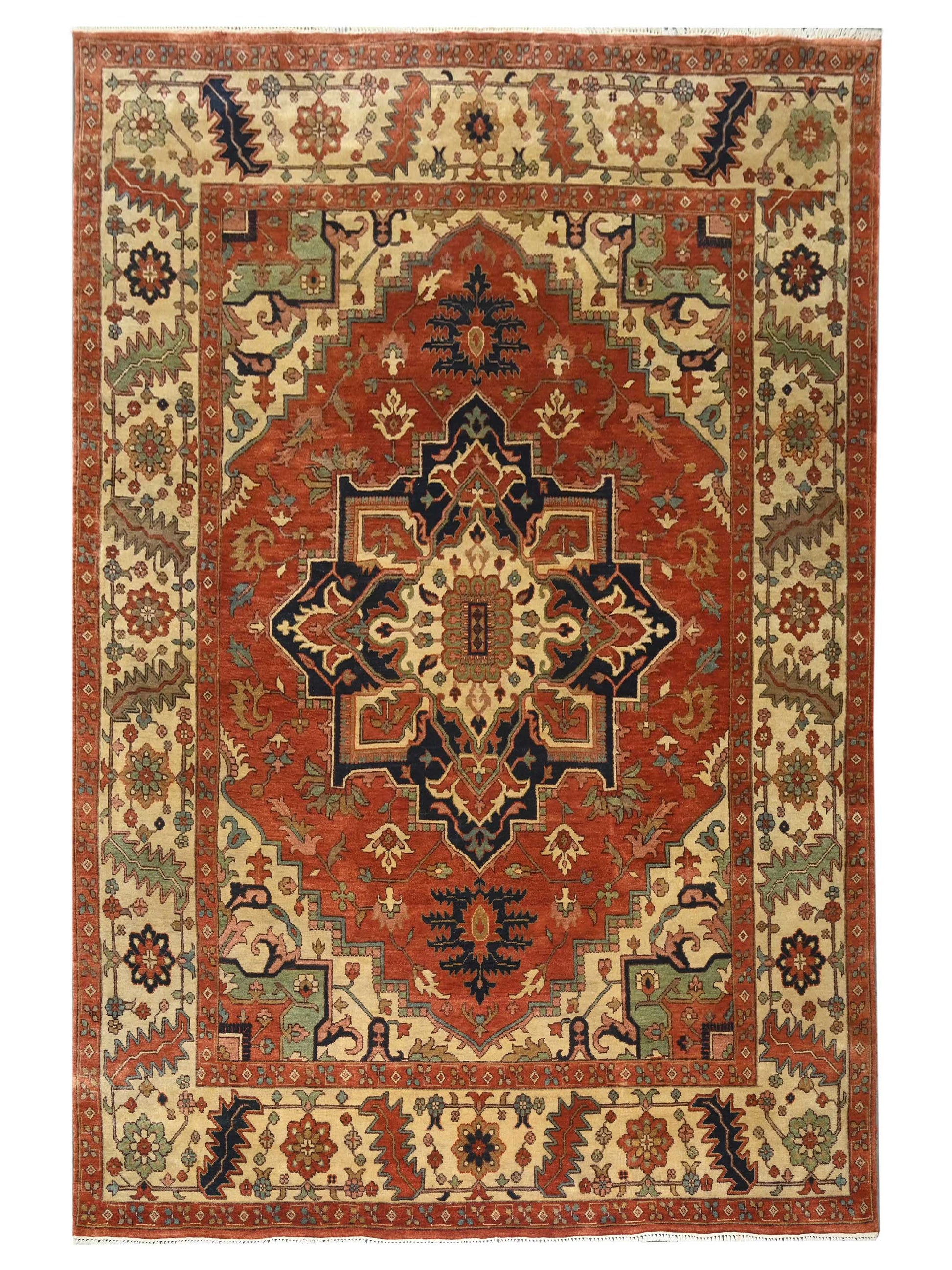 Artisan Helena Rust Beige Traditional Knotted Rug - Rugs - Artisan - Atlanta Designer Rugs