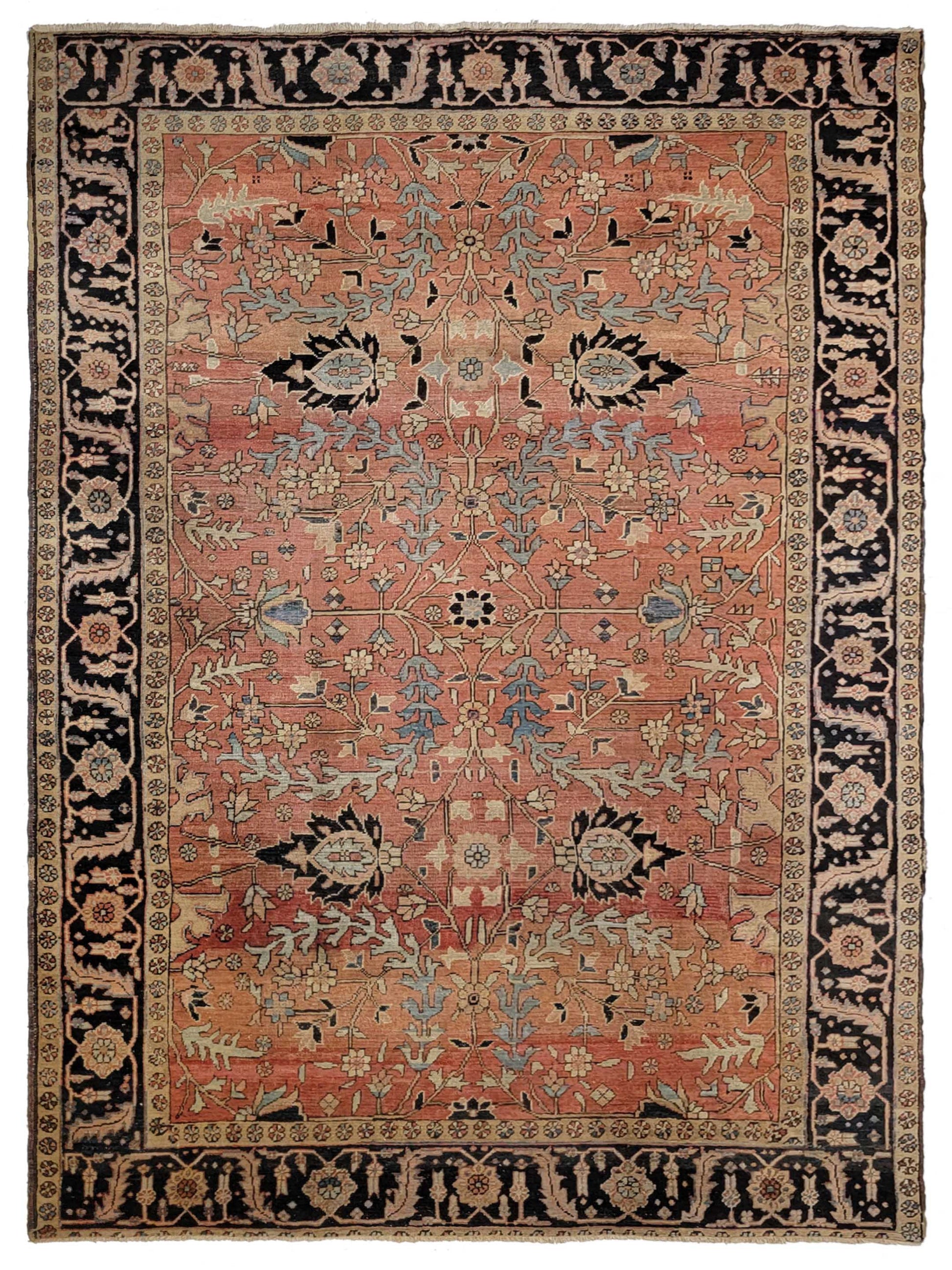 Artisan Annette Serapi 9.4-13 Rust Antique Knotted Rug