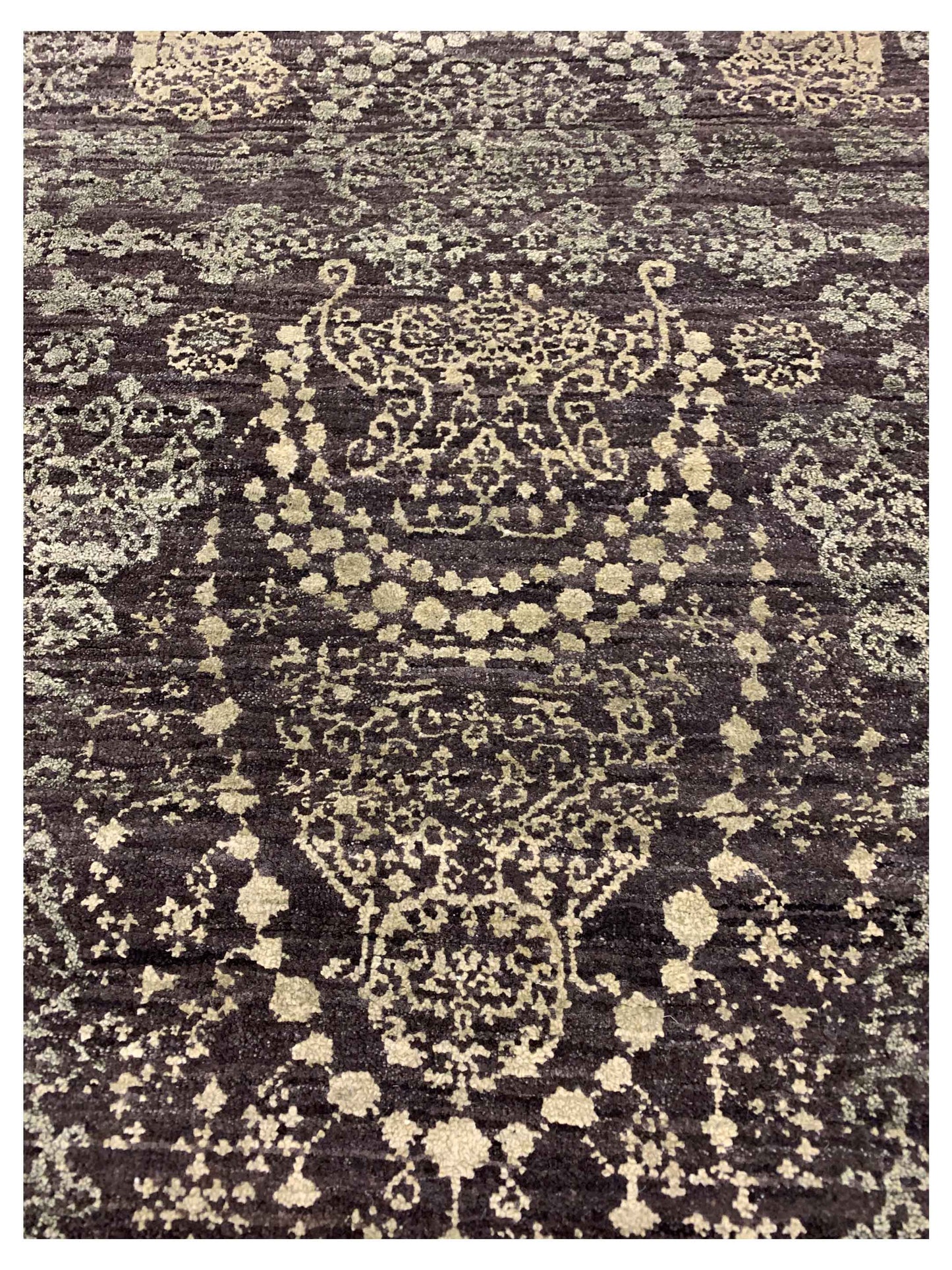 Artisan Anne  Chocolate Beige Transitional Knotted Rug