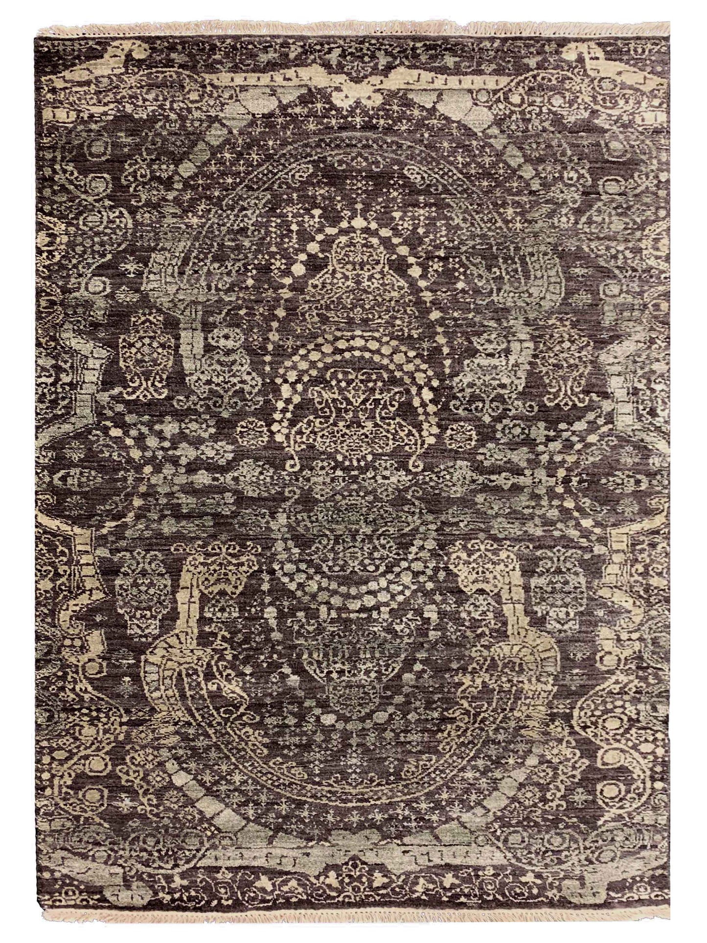 Artisan Anne OOAK - 296810 Chocolate Transitional Knotted Rug