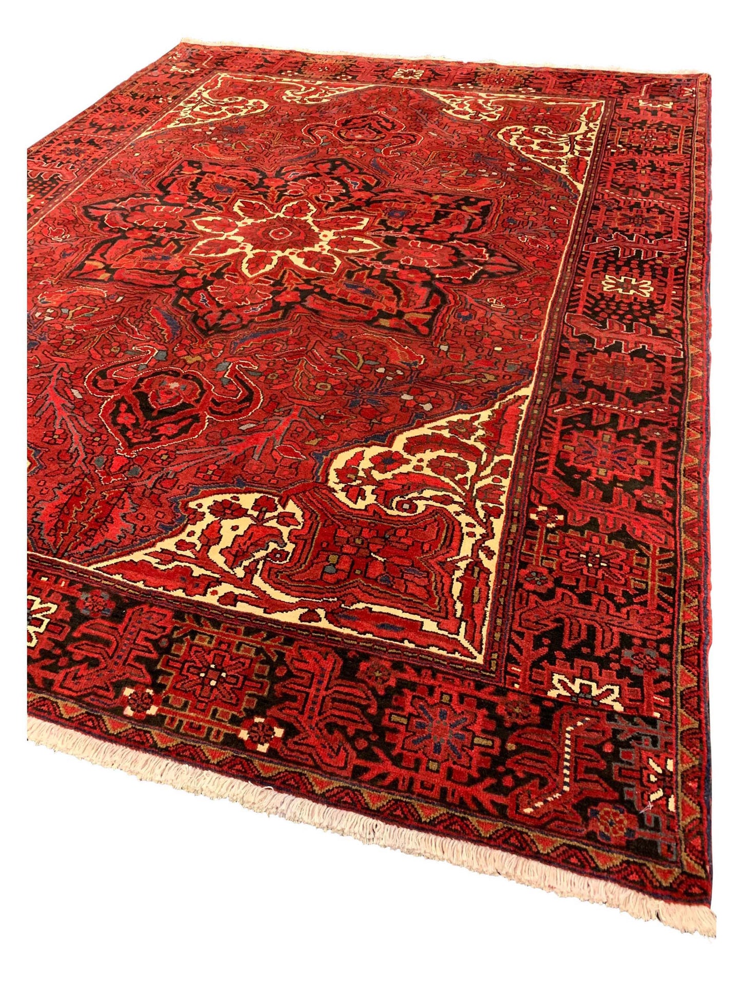 Artisan Persian Traditions  Red Charcoal Traditional Knotted Rug