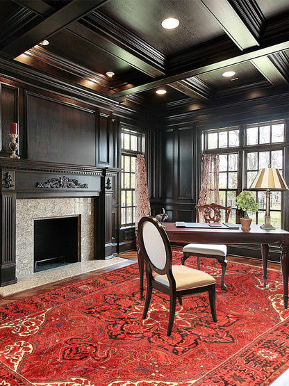 Artisan Persian Traditions Red Charcoal Traditional Knotted Rug - Rugs - Artisan - Atlanta Designer Rugs