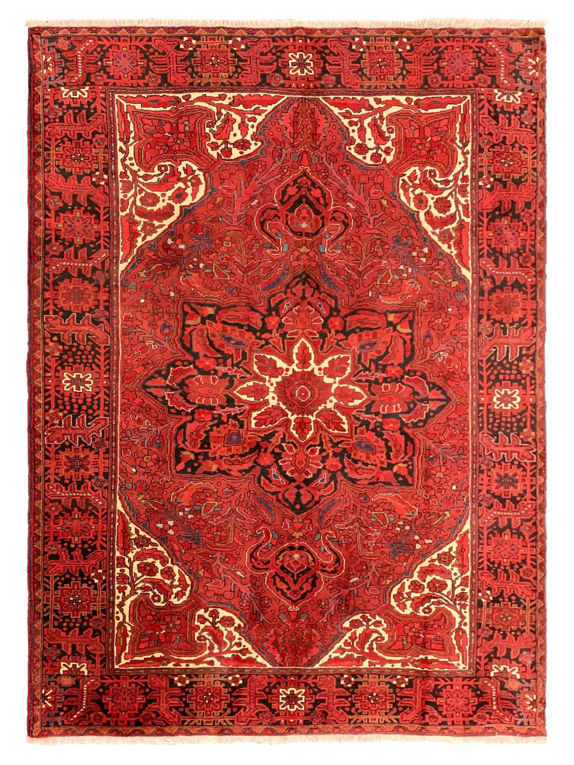 Artisan Persian Traditions Red Charcoal Traditional Knotted Rug - Rugs - Artisan - Atlanta Designer Rugs