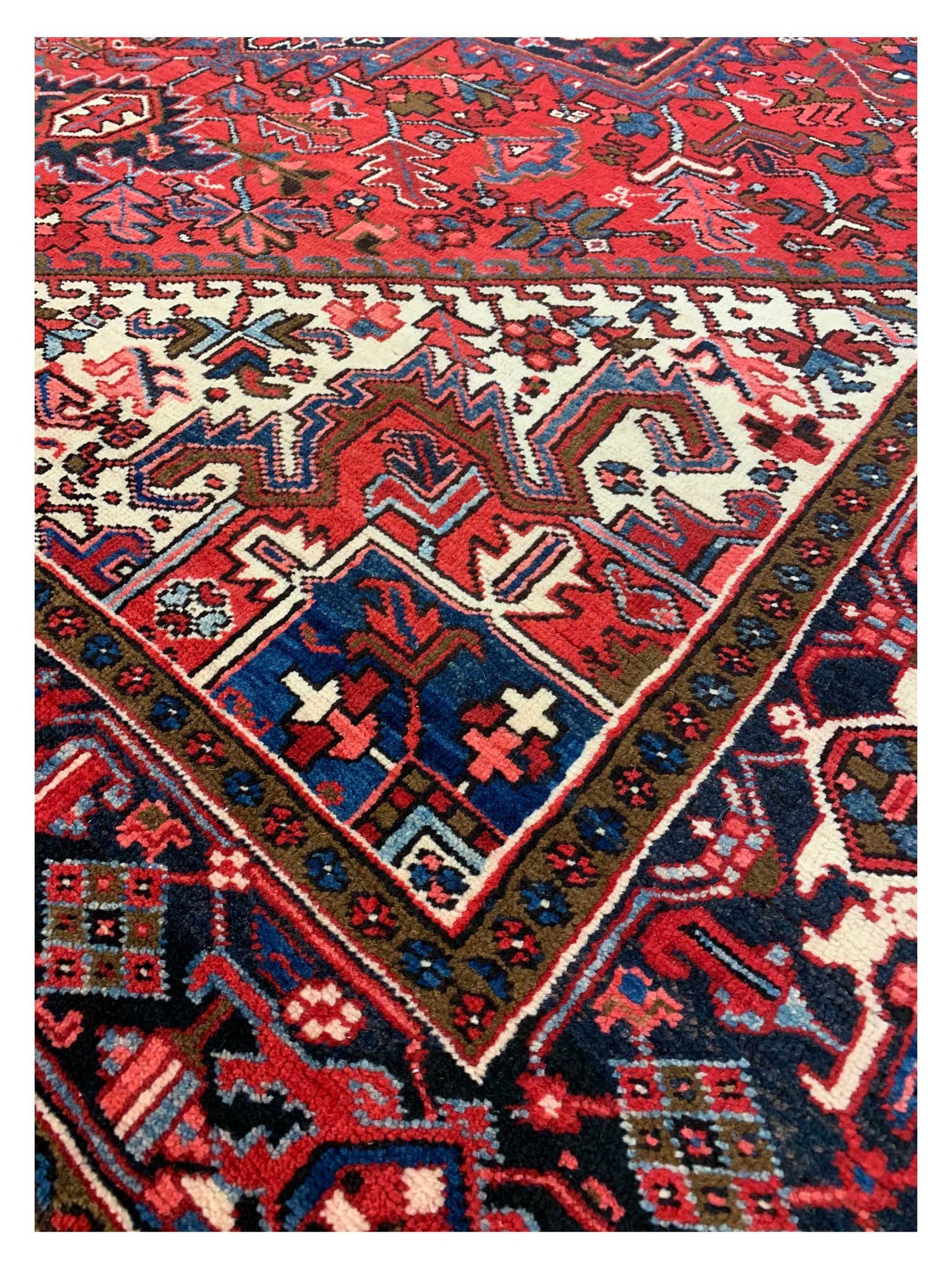 Artisan Persian Traditions  Red Navy Traditional Knotted Rug