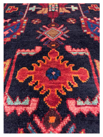Artisan Persian Traditions Black Red Traditional Knotted Rug - Rugs - Artisan - Atlanta Designer Rugs