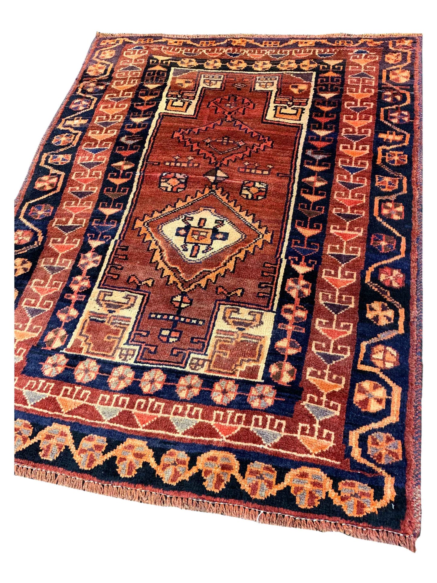 Artisan Persian Traditions  Rust Black Traditional Knotted Rug