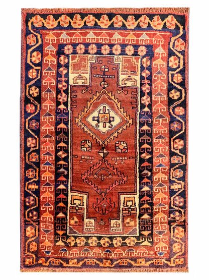 Artisan Persian Traditions Rust Black Traditional Knotted Rug - Rugs - Artisan - Atlanta Designer Rugs