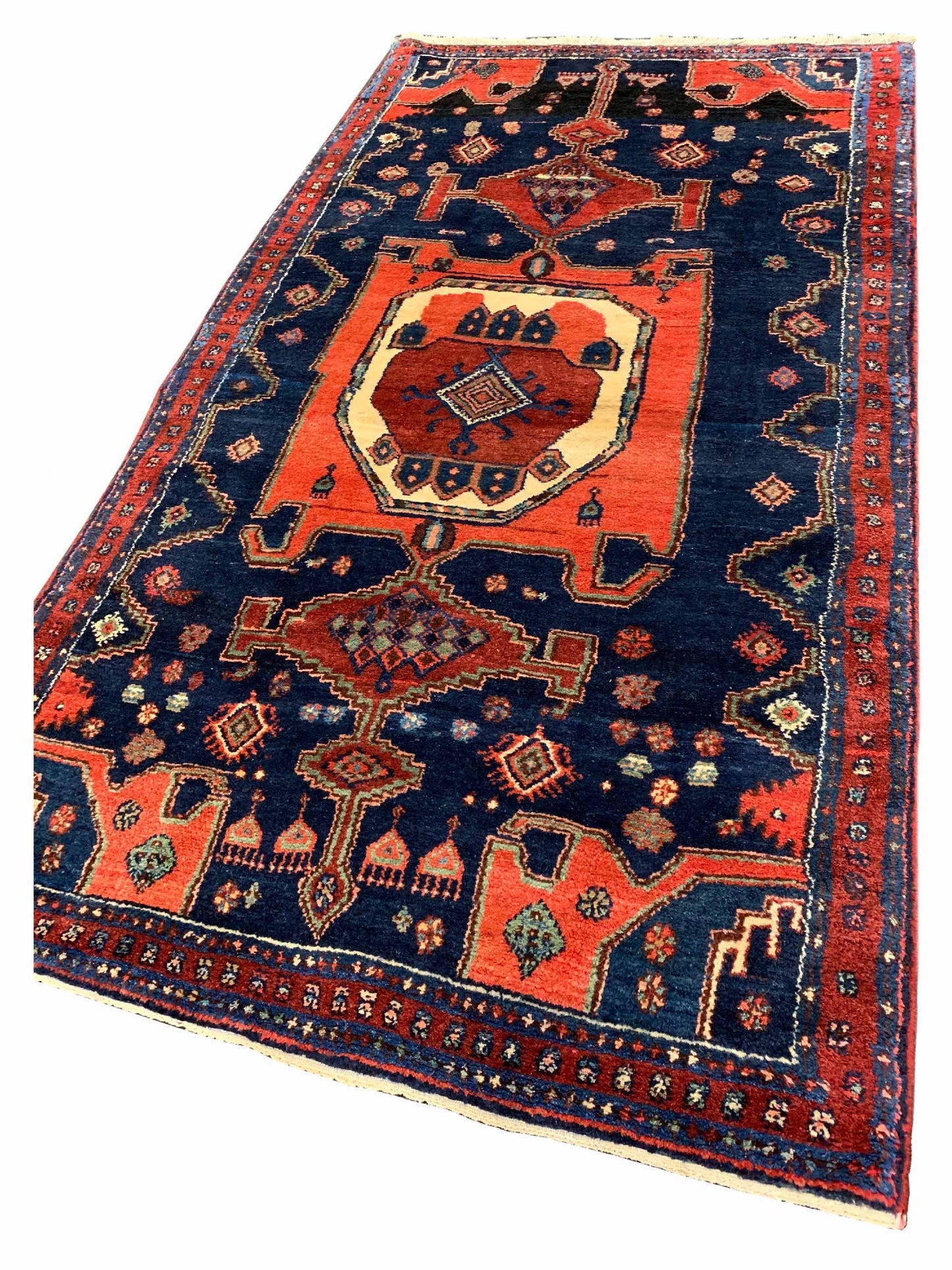Artisan Persian Traditions  Black Rose Traditional Knotted Rug