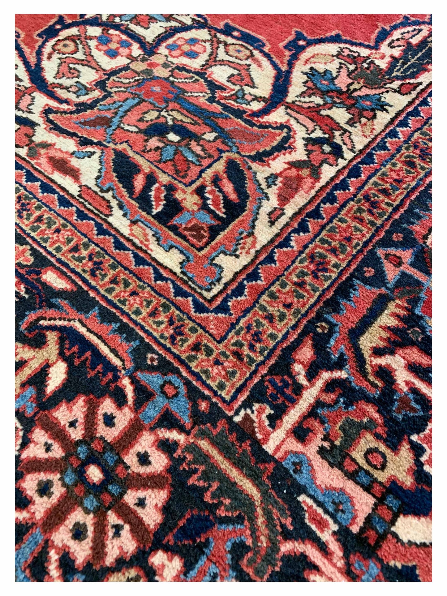 Artisan Persian Traditions  Rust Navy Traditional Knotted Rug