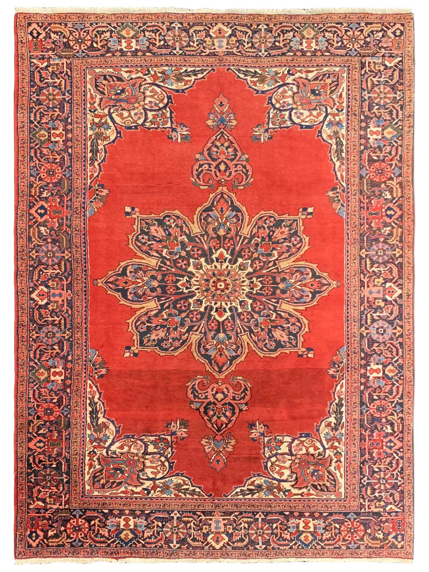 Artisan Persian Traditions Rust Navy Traditional Knotted Rug - Rugs - Artisan - Atlanta Designer Rugs