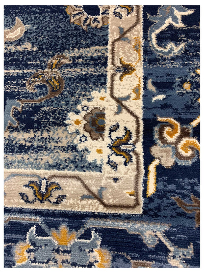 Artisan Julia Navy Lt.Blue Transitional Machinemade Rug - Rugs - Artisan - Atlanta Designer Rugs