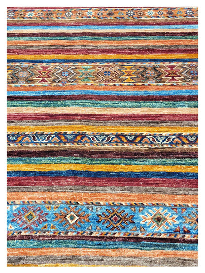 Artisan Kelsey  Red Multi Traditional Knotted Rug