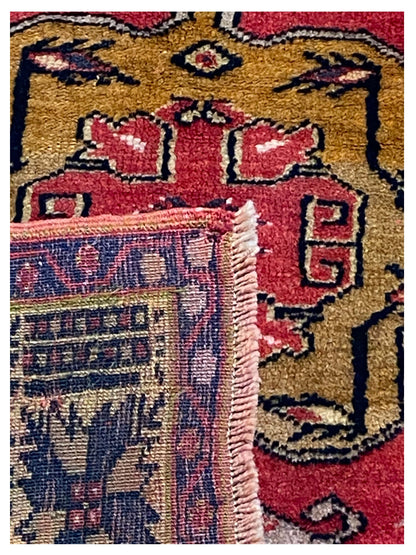 Artisan Angelina  Red Beige Vintage Knotted Rug