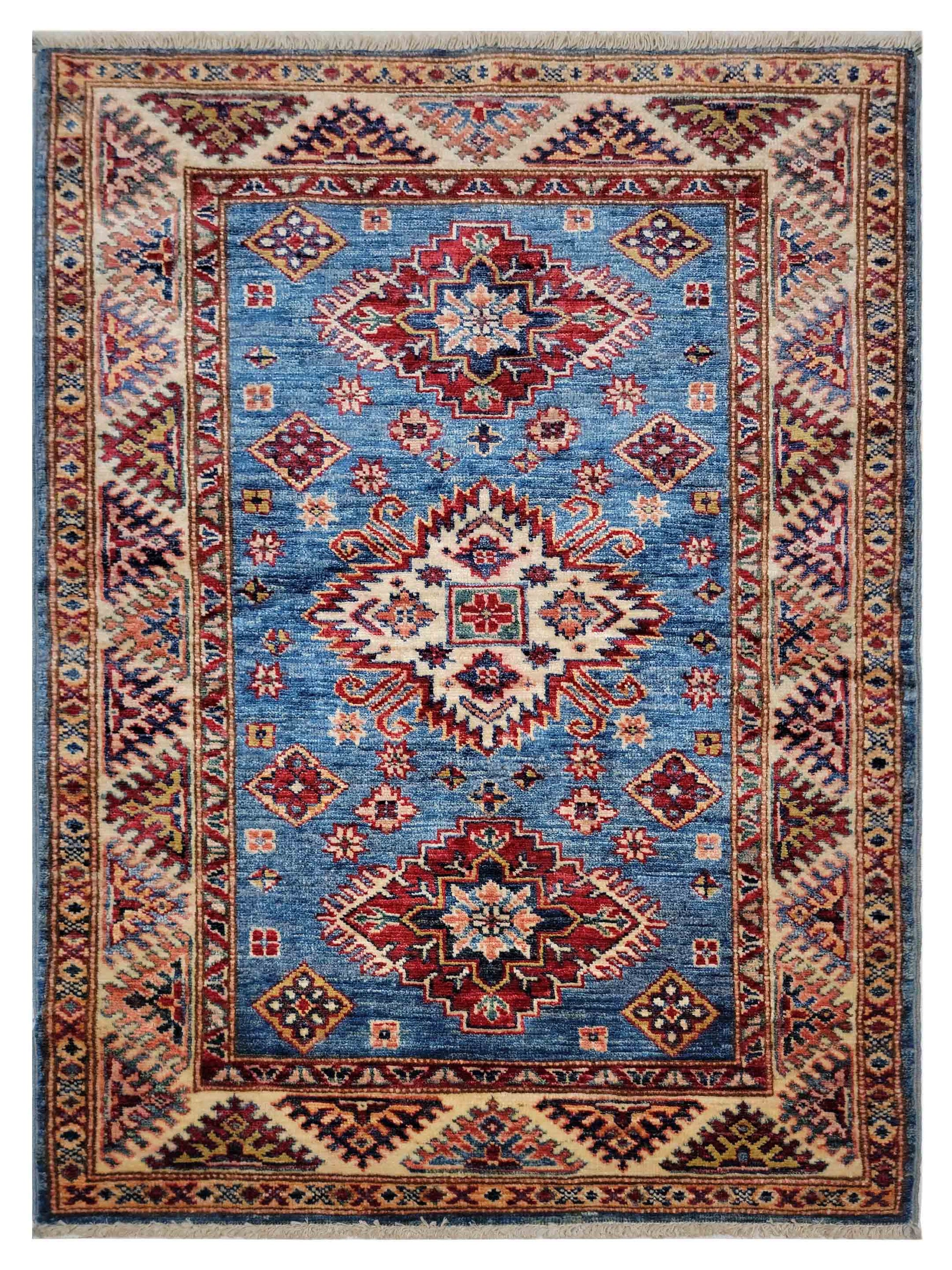 Artisan Scarlett 313297 Blue-Ivory Traditional Knotted Rug