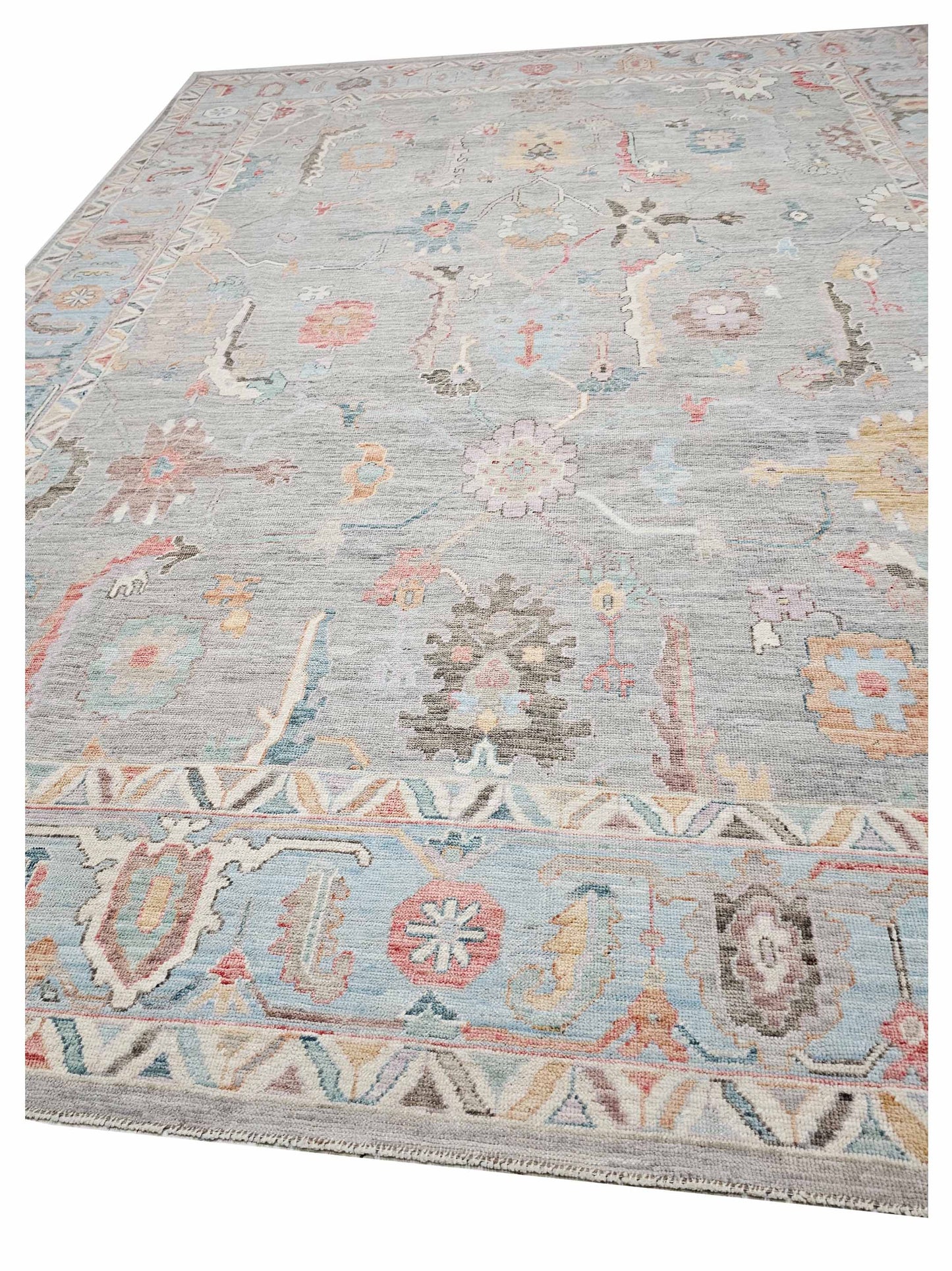 Artisan Pindi  Silver Lt.Blue Traditional Knotted Rug