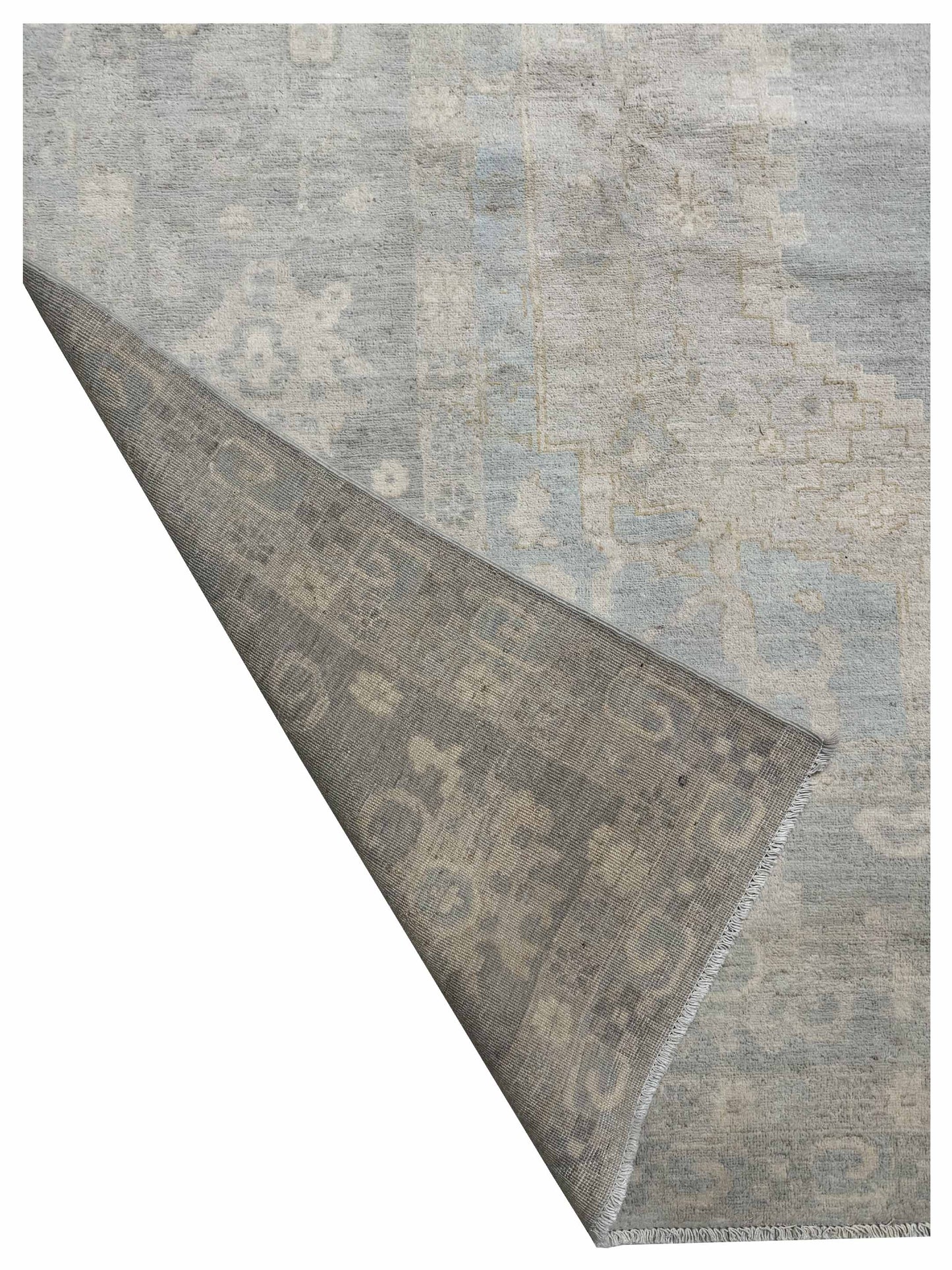 Artisan Patricia  Lt.Blue Grey Traditional Knotted Rug