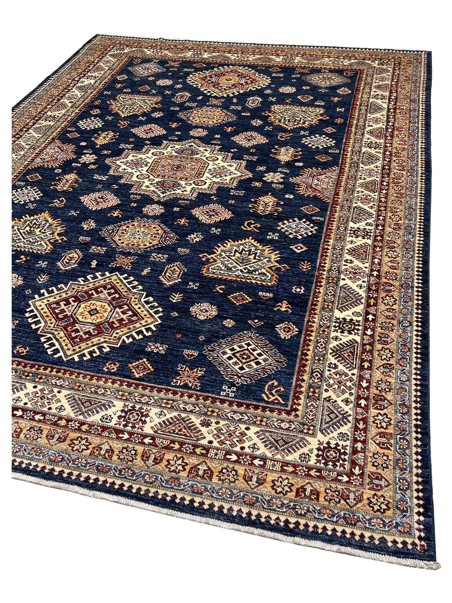 Artisan Scarlett  Navy Beige Traditional Knotted Rug