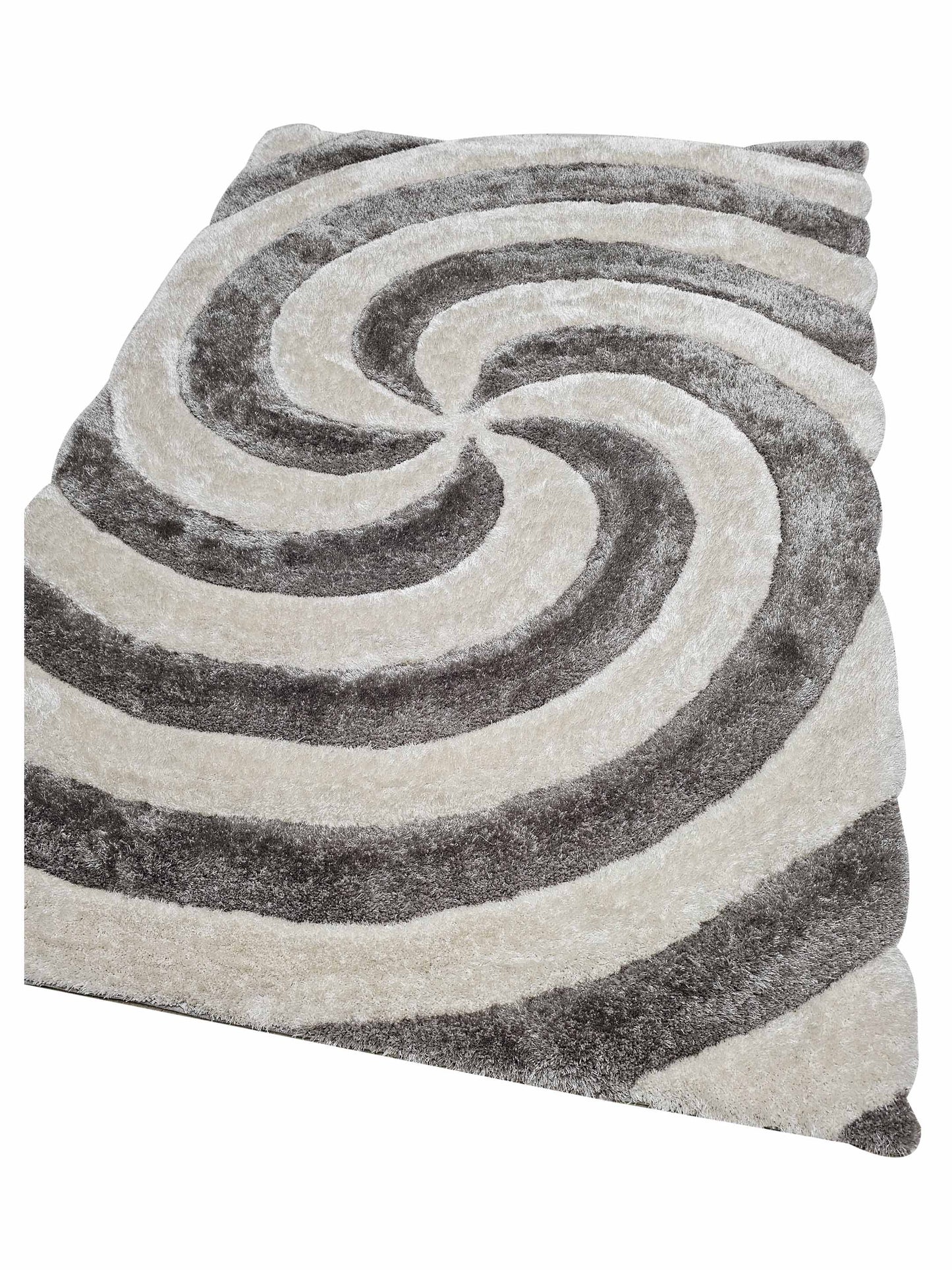 American Cover Design 3D Shaggy 3D 804 Silver Modern Tufted Rug