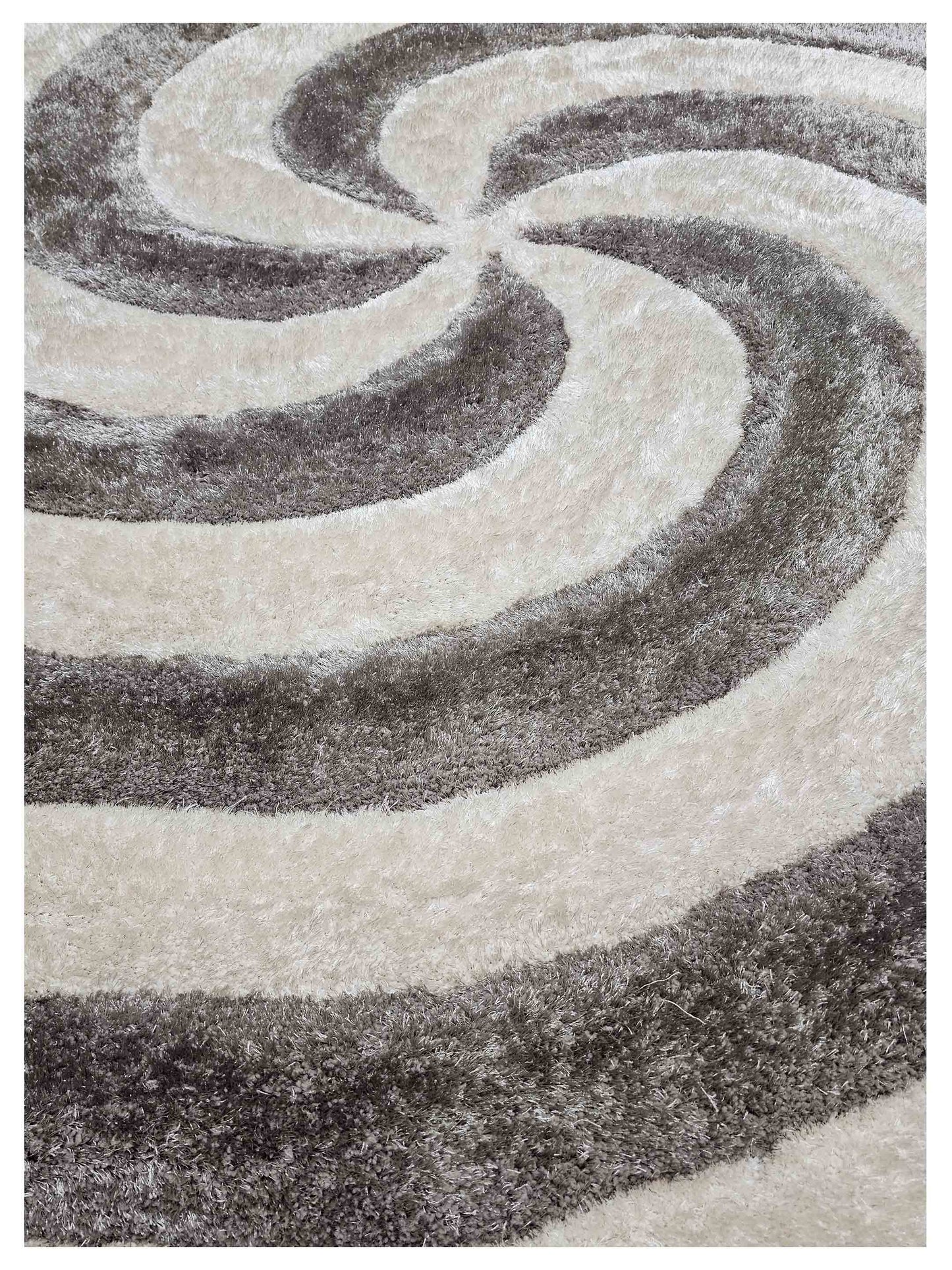 American Cover Design 3D Shaggy 3D 804 Silver Modern Tufted Rug