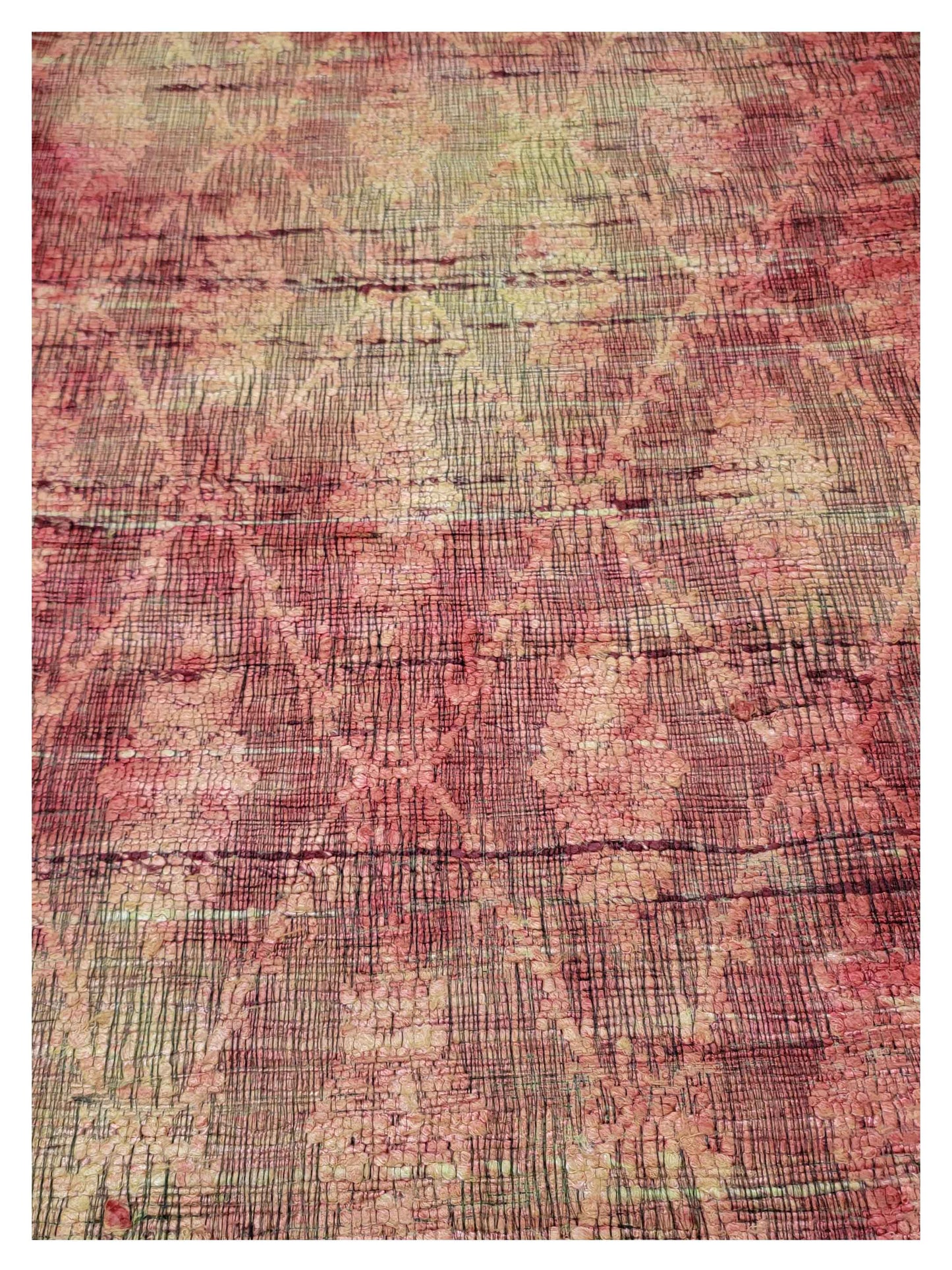 Artisan Viola  Red  Transitional Knotted Rug