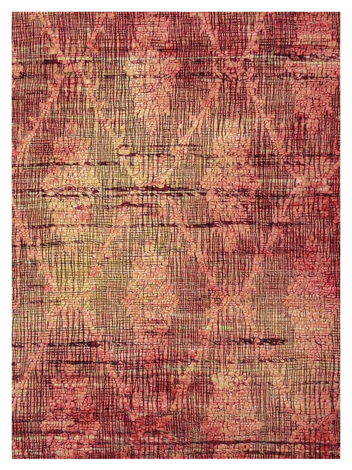 Artisan Viola  Red  Transitional Knotted Rug