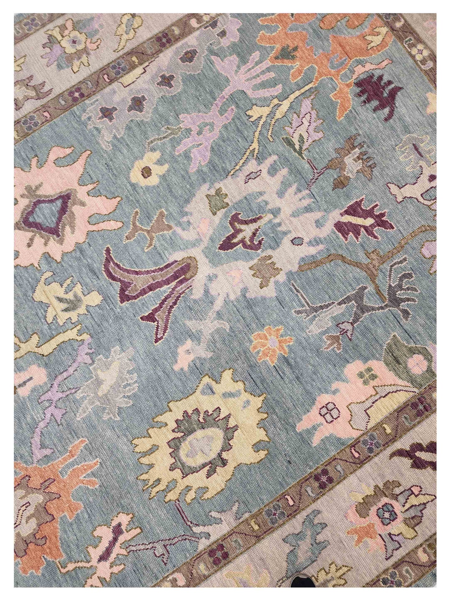 Artisan Blossom  Grey Beige Traditional Knotted Rug