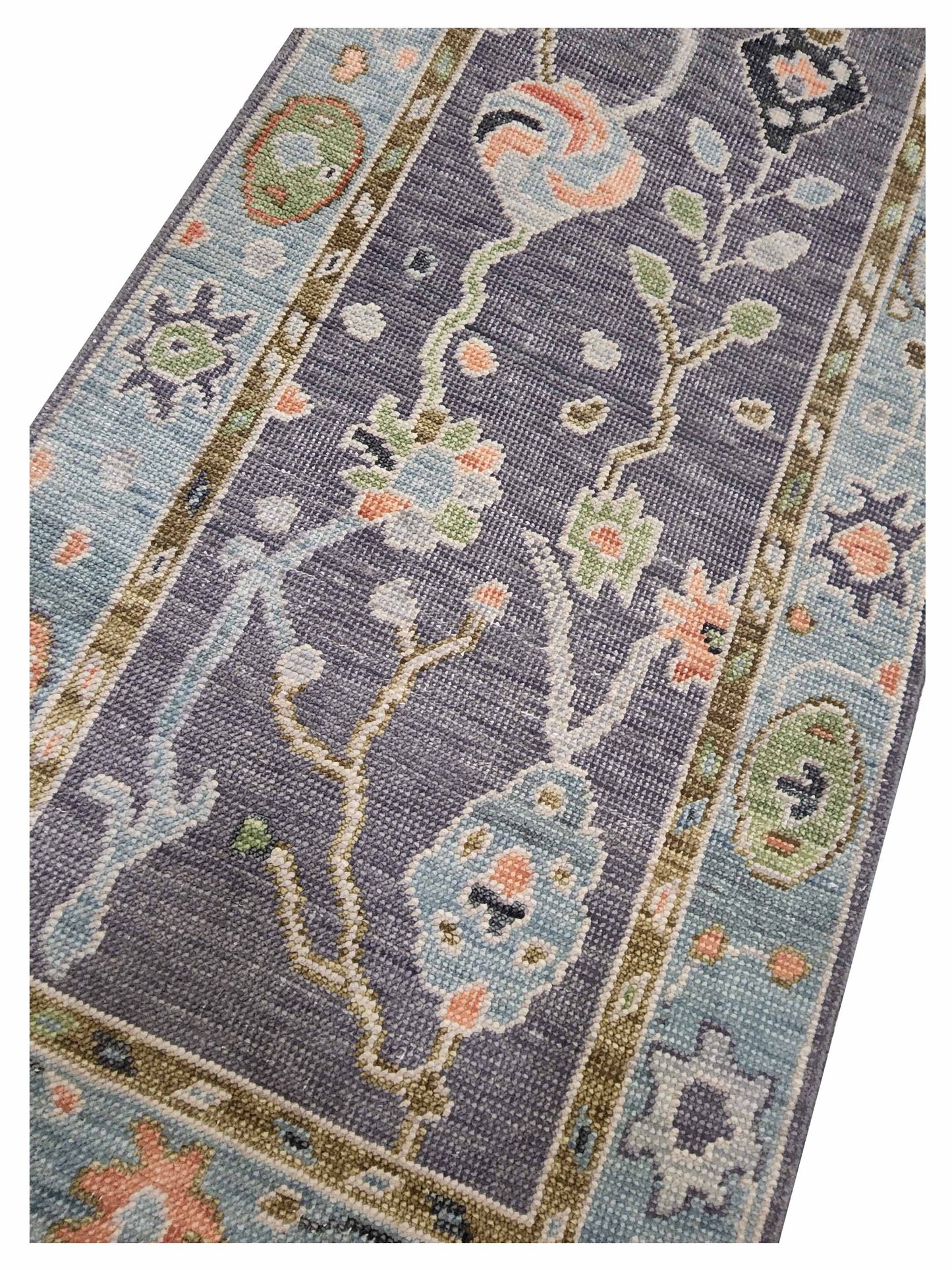 Artisan Blossom  Grey Lt.Grey Traditional Knotted Rug