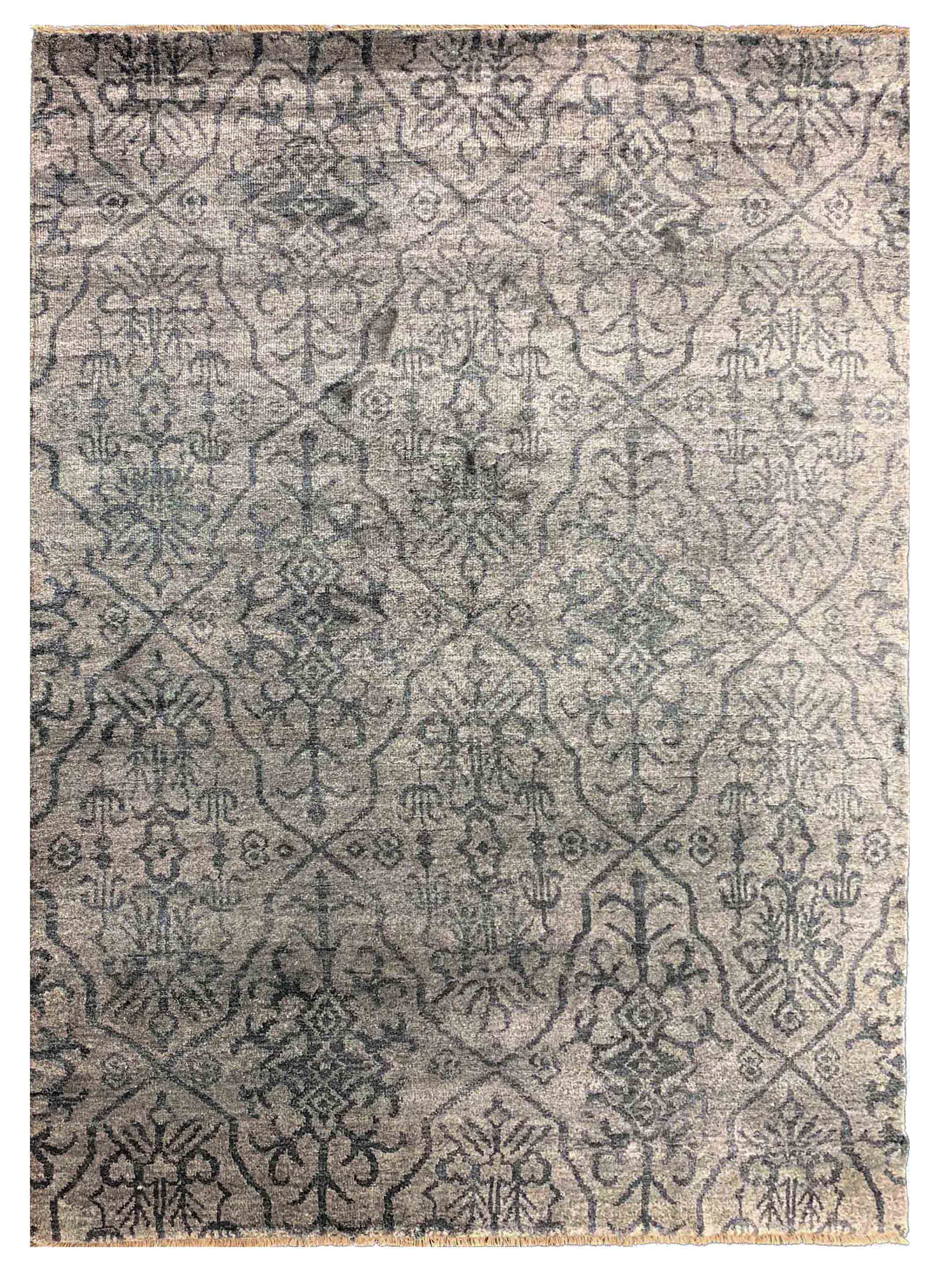 Grey Designer Rug Artisan Teresa Grey Contemporary Knotted Rug – Atlanta Designer Rugs