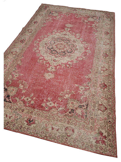 Artisan Angelina  Rose Ivory Vintage Knotted Rug