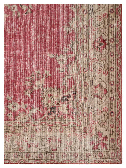 Artisan Angelina  Rose Ivory Vintage Knotted Rug