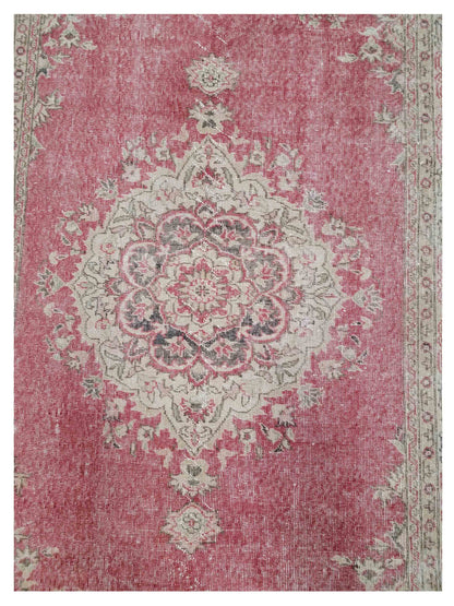 Artisan Angelina  Rose Ivory Vintage Knotted Rug