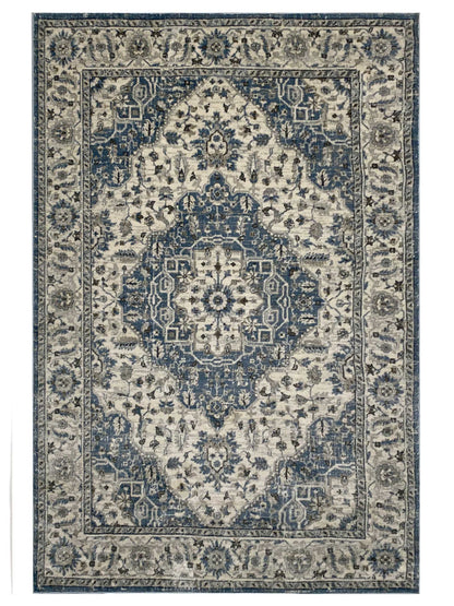 Artisan Bella Cream Blue Transitional Machinemade Rug - Rugs - Artisan - Atlanta Designer Rugs