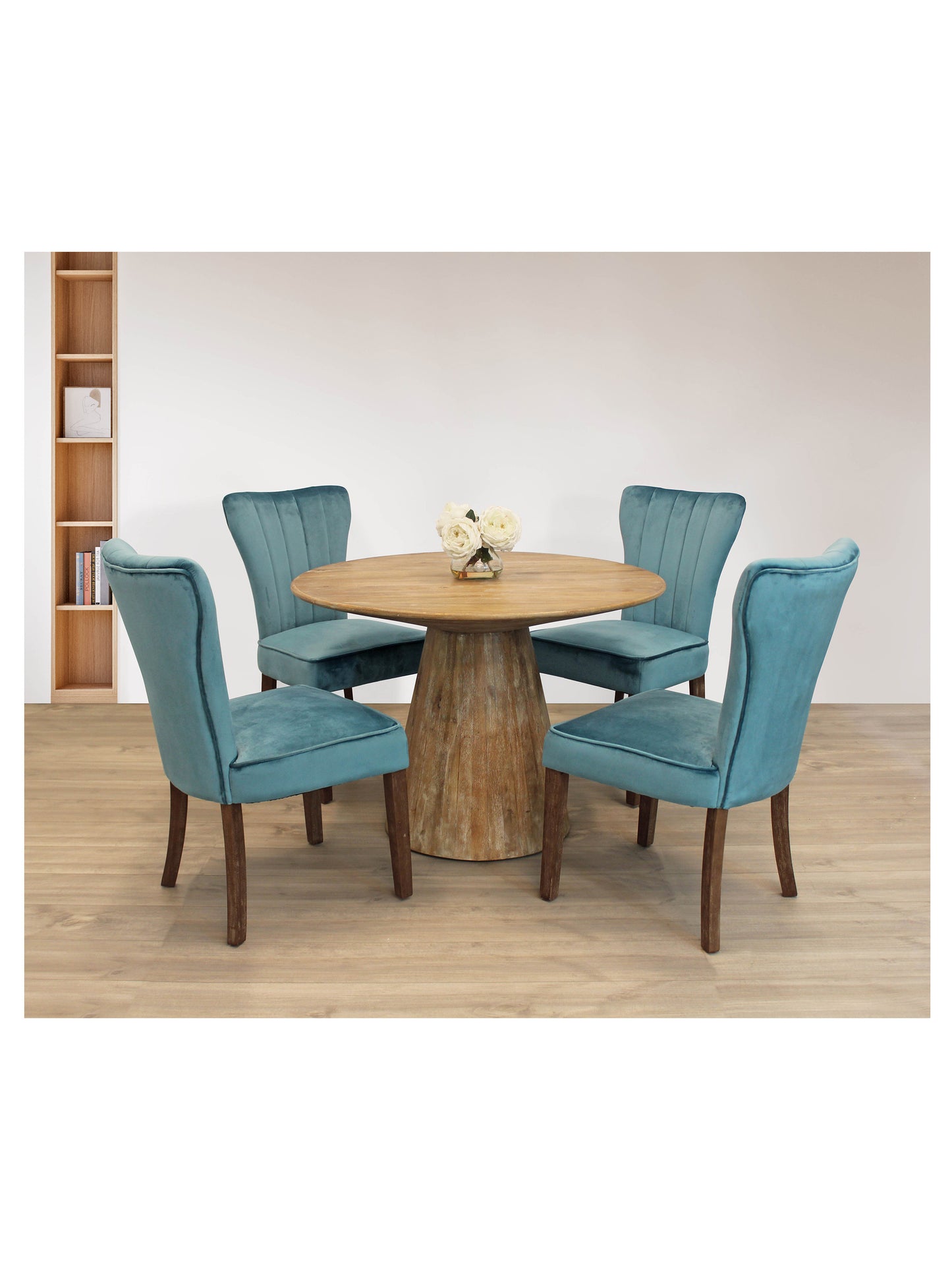 Eclectic Home Dining Table Jade 42 Wood Round