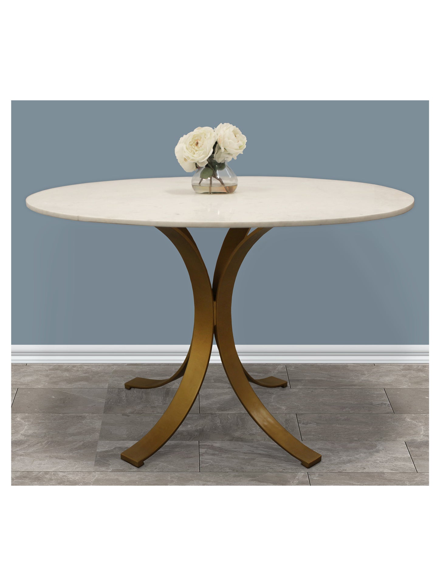 Eclectic Home Dining Table Lawrence 48 Brass Round