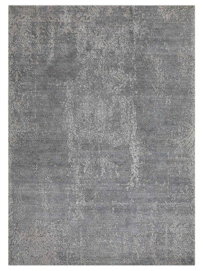 Artisan Mary Silver Black Contemporary Knotted Rug - Rugs - Artisan - Atlanta Designer Rugs