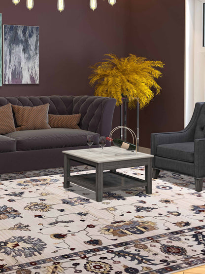 Artisan Amy Ivory Traditional Machinemade Rug - Rugs - Artisan - Atlanta Designer Rugs