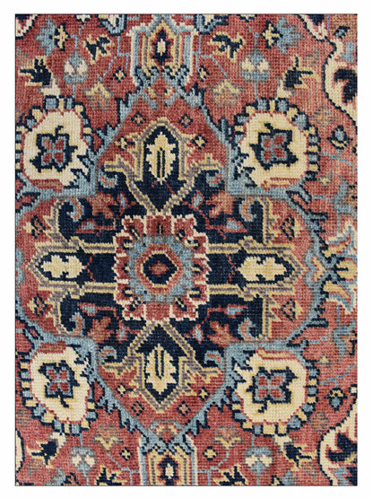 Artisan Aimee Navy Red Traditional Knotted Rug - Rugs - Artisan - Atlanta Designer Rugs