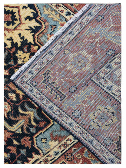 Artisan Aimee Navy Red Traditional Knotted Rug - Rugs - Artisan - Atlanta Designer Rugs