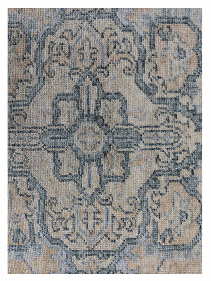 Artisan Aimee Camel Lt.Blue Traditional Knotted Rug - Rugs - Artisan - Atlanta Designer Rugs