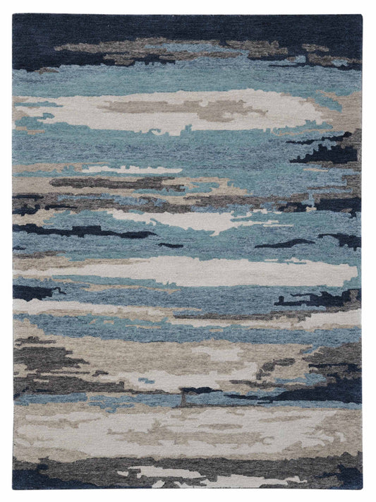 Limited ADELAIDE AD-104 BLUE Transitional Tufted Rug
