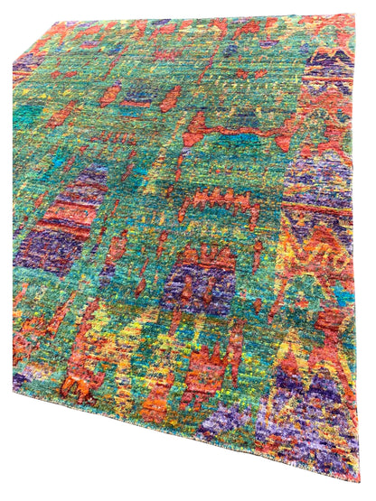 Artisan Ashley Multi Green Transitional Knotted Rug - Rugs - Artisan - Atlanta Designer Rugs