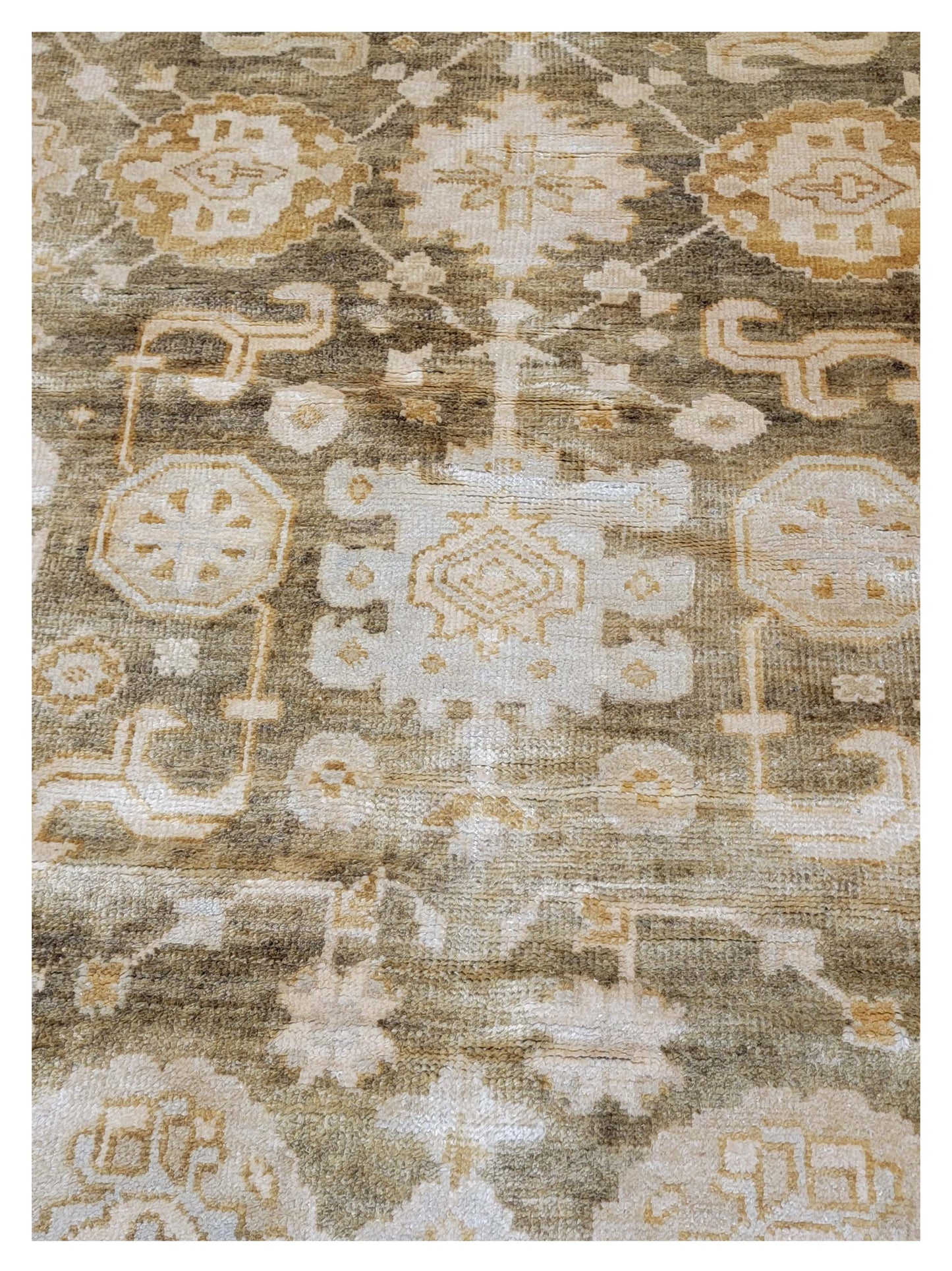 Artisan Uma  Brown Beige Traditional Knotted Rug